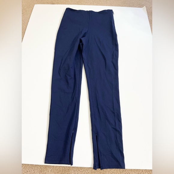 Fabletics Ponte Skinny Zip-split Pants Blue Size Small New with Tags - Picture 2 of 12